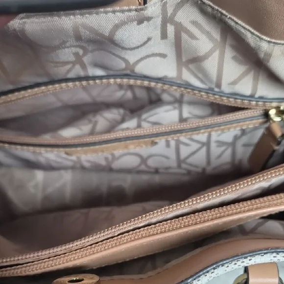 Calvin Klein Cream and Brown Women's Tote Bag - Picture 7 of 12